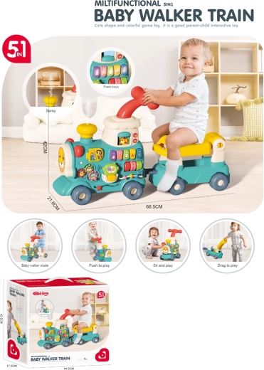 Andador locomotora para niños 5 en 1 – azul