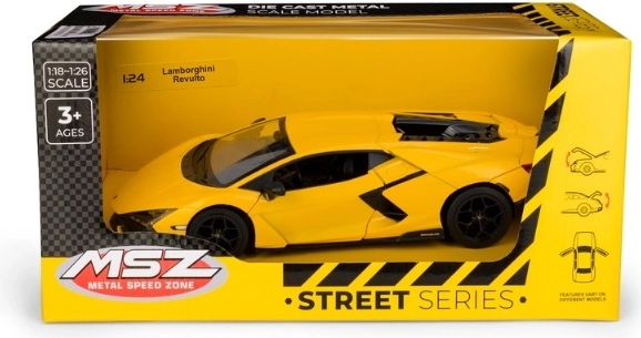 Modelo de coche Lamborghini Revuelto 1:24 amarillo