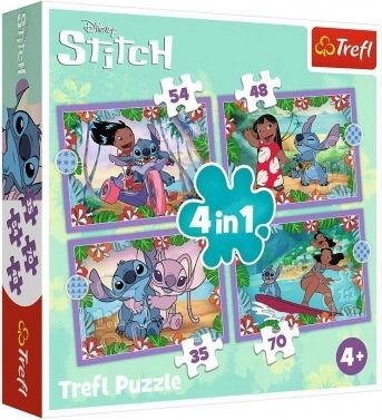 Puzzle Lilo & Stitch 4 en 1 Día Loco Trefl