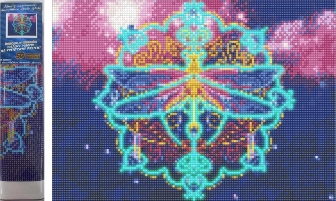 Pintura de diamantes luminosa Libra 30x40 cm