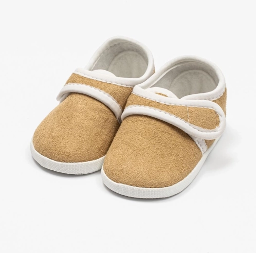 Patucos infantiles de ante sintético New Baby marrones 0–3 meses