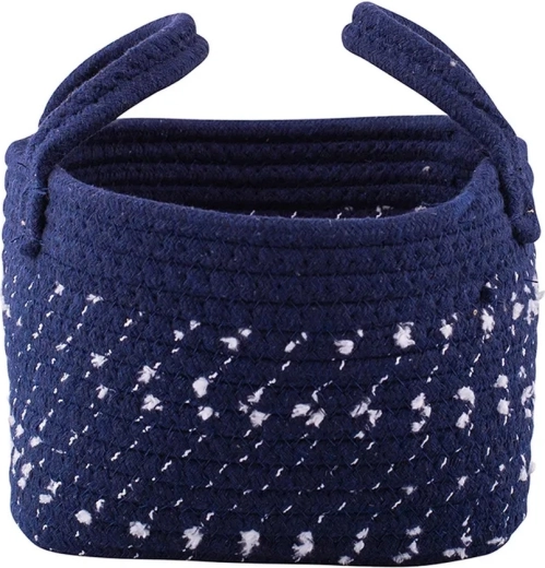 Cesta de almacenaje tejida color granate 19 × 19 × 14 cm