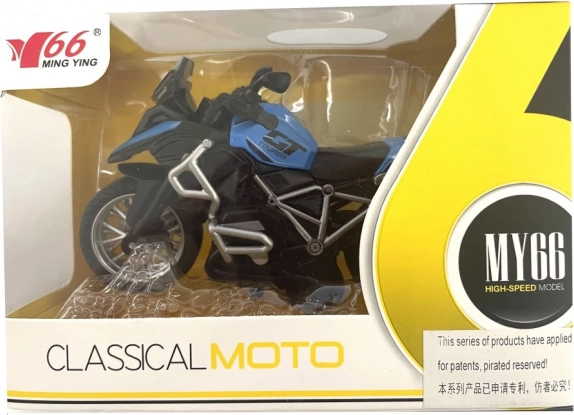 Motocicleta con mecanismo de cuerda 1:14