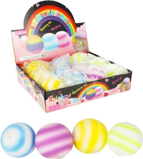 Pelota antiestrés de 7 cm – pelota de goma blanda para diversión y ejercicio de la mano