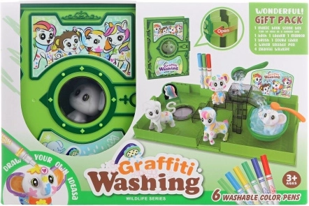 Set lavable de animales para colorear