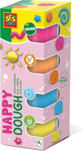 Plastilina SES Feel Good 4×90 g – colores neón