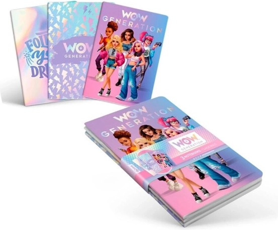 Cuaderno A5 WOW Generation – set de 3 unidades