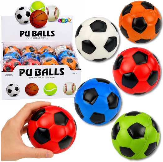 Pelota de espuma para lanzar y atrapar con diseño de fútbol, 6 cm