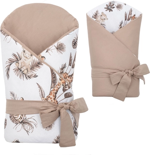 Arrullo infantil reversible NEW BABY Safari 80 × 80 cm