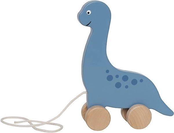 Dinosaurio de arrastre de madera Jabadabado azul