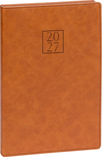 Notique Prestigio agenda semanal 2027 marrón 15 × 21 cm