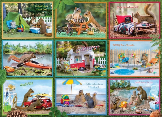 Puzzle de ardillas de vacaciones 1000 piezas COBBLE HILL
