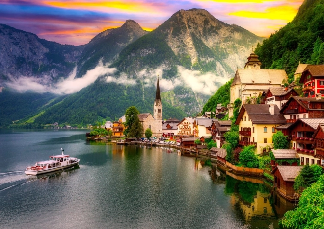 Puzzle Hallstatt al atardecer 1000 piezas