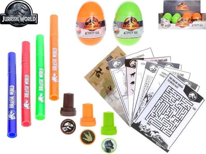 Jurassic World: set de actividades en huevo de dinosaurio 16 cm, 2 colores