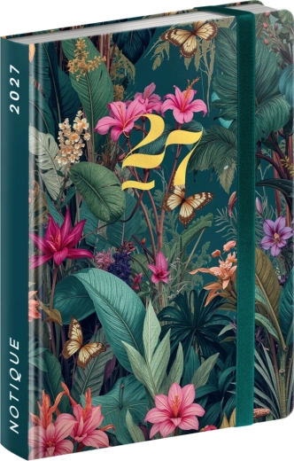 Notique agenda semanal de bolso selva tropical 2027 (9,8 × 14,5 cm)