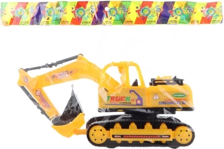 Excavadora de orugas de plástico con bulldozer 2 en 1 con motor de inercia 27 cm - 1 pieza