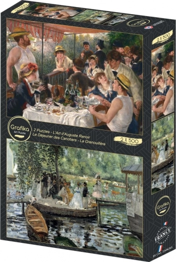 Grafika puzzle Desayuno de remeros y La Grenouillère 2×500 piezas
