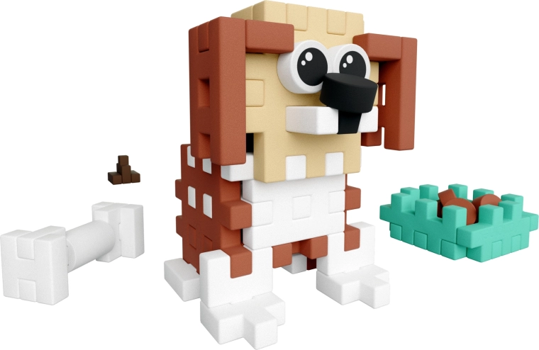 Adorable beagle con accesorios para el juego de historias