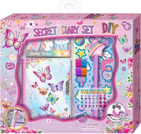 Set de diario con decoraciones