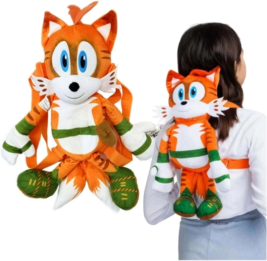 Mochila de peluche SONIC PRIME Tails para niños