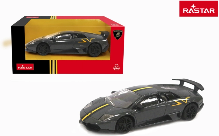 Modelo de coche Rastar Lamborghini Murciélago LP 670-4 SV Superveloce 1:43 gris