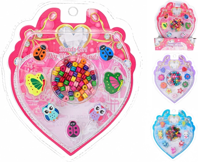 Cuentas de madera para ensartar para niños – insectitos, florecitas y animalitos (8 uds)