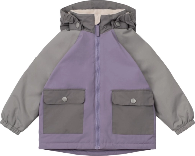 Chaqueta de entretiempo Leokid lilac gray, talla 80 (12–18 meses)