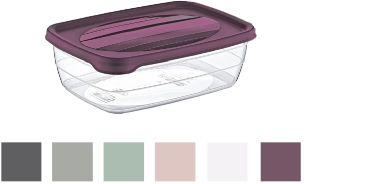 Caja de almacenamiento rectangular Trend 0,3 l con tapa