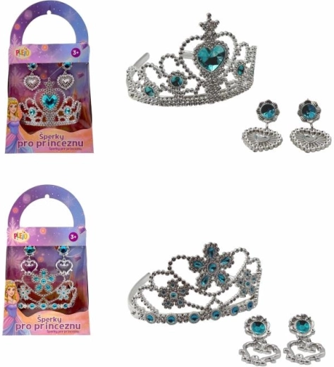 Plejo joyas para princesa – set mágico de corona y pendientes
