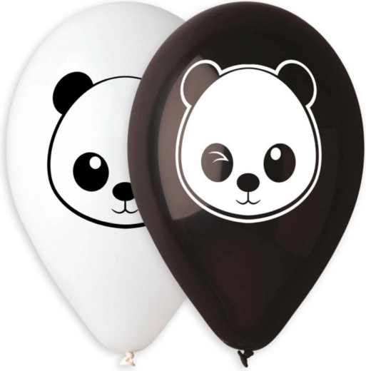 Globo de látex Gemar con impresión de panda 30 cm (pastel) - 1 pieza