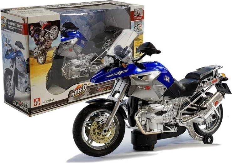 Motocicleta a pilas con luces y música – azul