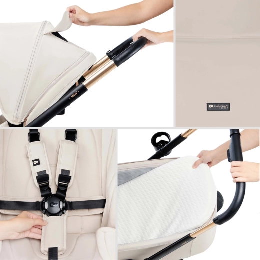 Capota UPF50+ y equipamiento para cualquier clima