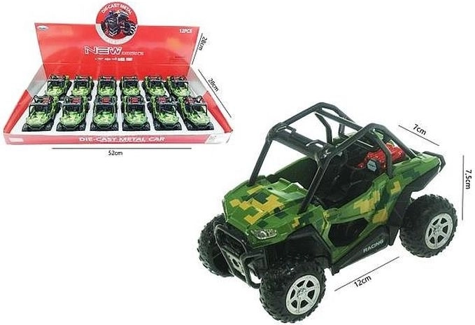 Buggy de estilo militar de 12 cm con luz y sonido