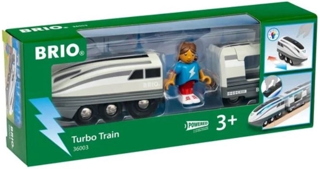 Tren turbo BRIO: locomotora superrápida con vagón