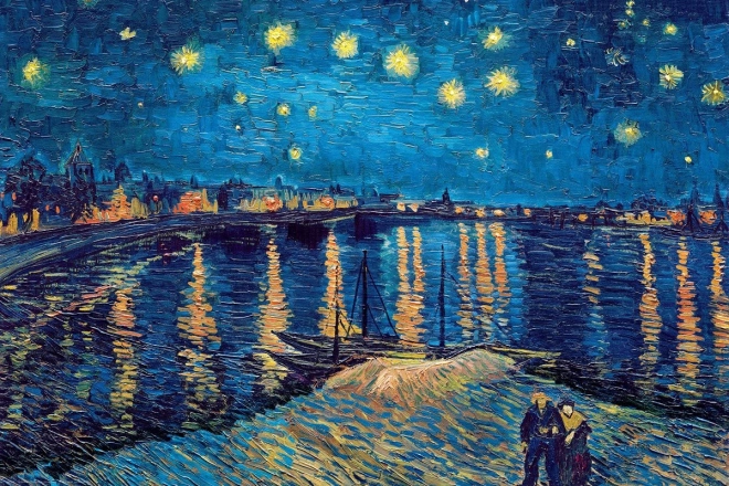 Puzzle Noche estrellada sobre el Ródano 1000 piezas EUROGRAPHICS
