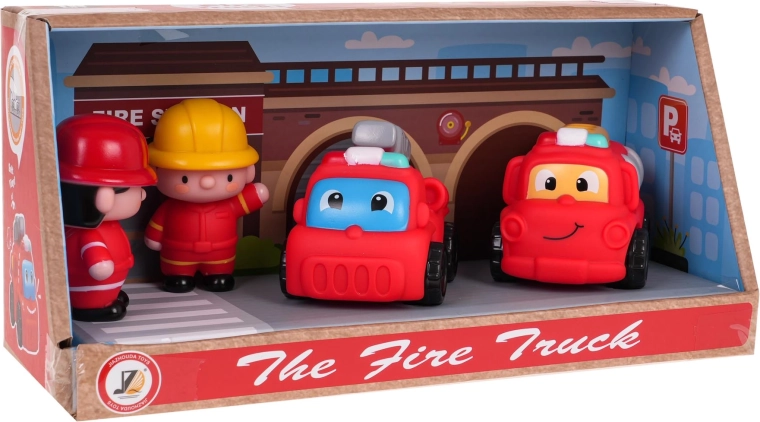 Set de bomberos con vehículos para niños