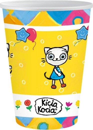 Vasos de papel Kicia Kocia 250 ml, 6 uds.