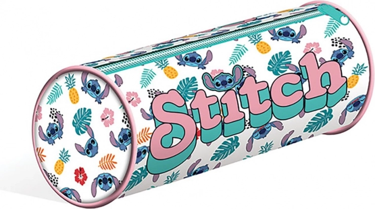 Estuche redondo Lilo y Stitch blanco