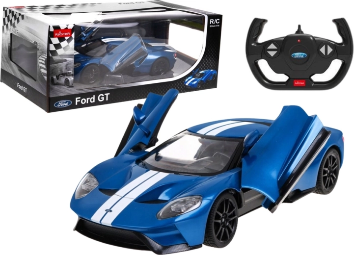 Coche RC FORD GT 1:14 con puertas que se abren – azul
