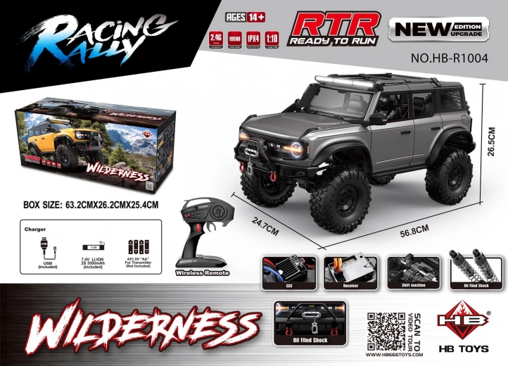 Coche RC Wilderness 1:10 gris