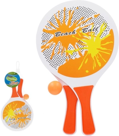 Palas de playa de madera con pelota