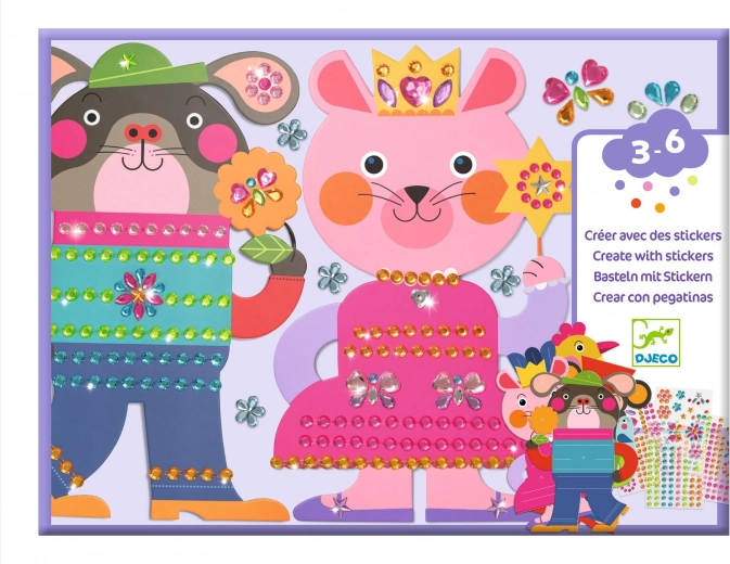 Set creativo con gemas Animalitos de Djeco