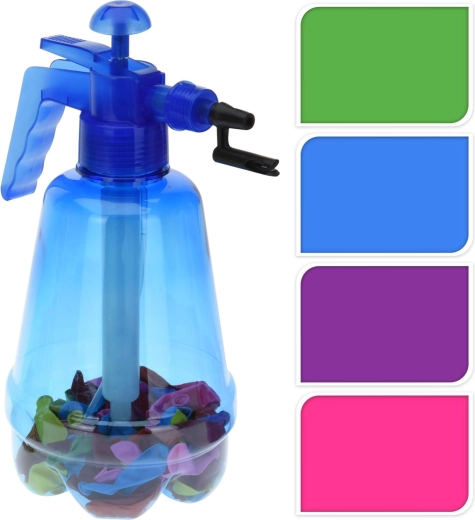 Bomba portátil para globos de agua de 1,7 l con 100 globos