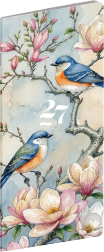Notique diario de bolsillo Pájaros 2027 (mensual) 8 × 18 cm