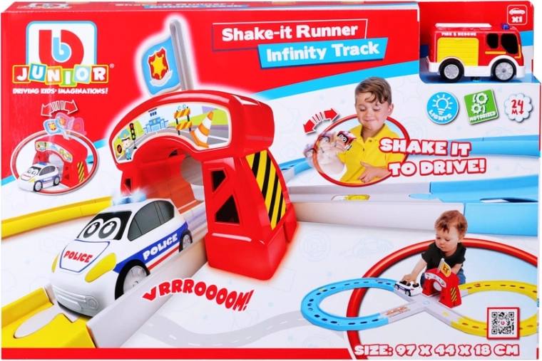 Pista de carreras BB Junior con coche de bomberos