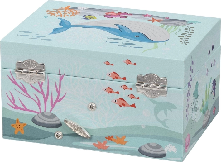 Joyero resistente con decoración de motivos marinos
