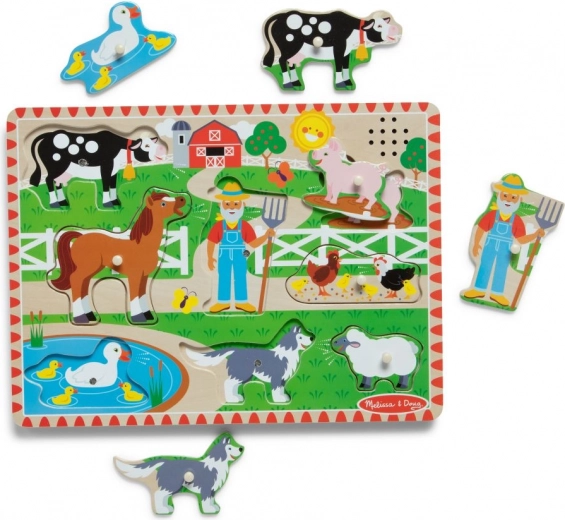 Puzzle de granja de madera de Melissa & Doug