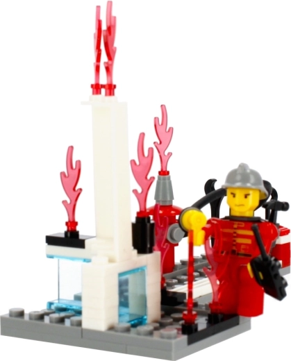 Experiencia de juego con minifigura de bombero