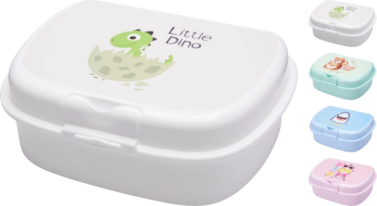 Caja para el almuerzo con cierre de clic y estampado, 1 l
