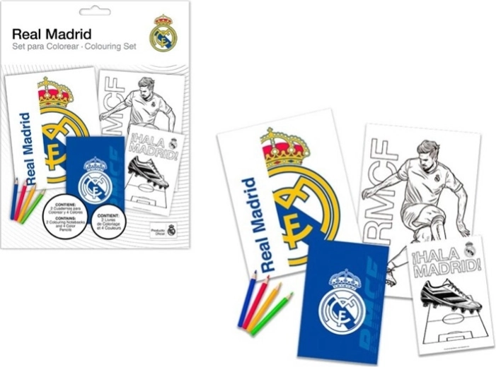 Libro para colorear con rotuladores REAL MADRID – set creativo para niños